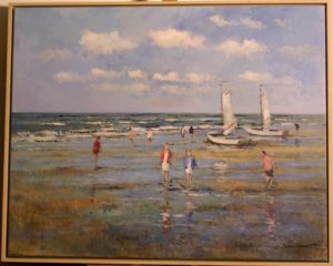 Alexander Van Noort. Dutch seascape. Oil on panel.