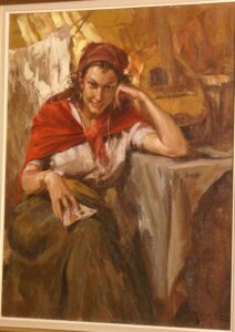 D.T. Richard. Gipsy girl portrait.