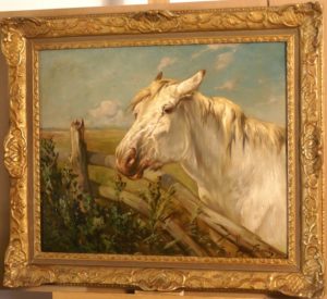 Henry Schouten. Horse portrait painting.
